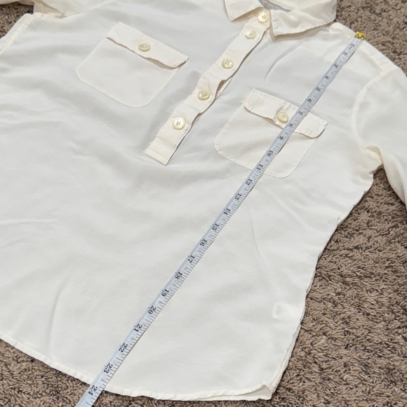 Banana Republic Women’s 100% Silk Ivory Blouse Size M - Picture 8 of 11